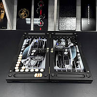 Нарди скляні у поєднанні з деревом Bentley 60×30×6см чоловічий подарунок, фото 5