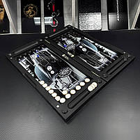 Нарди скляні у поєднанні з деревом Bentley 60×30×6см чоловічий подарунок, фото 9