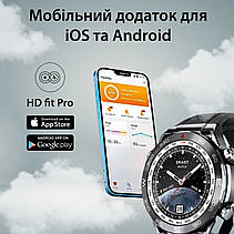 Смарт годинник чоловічі водонепроникні розумні годинники чорний, фото 5