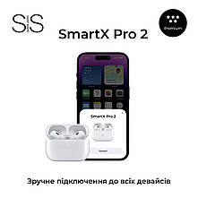 Навушники бездротові TWS SmartX Pro 2 Premium Bluetooth навушники з мікрофоном, фото 4