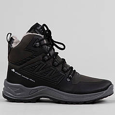 Черевики чоловічі зимові високі з хутром шкіряні (365 коричневі)