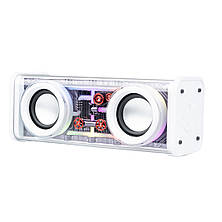 Колонка портативна V8 BT/TF/USB/TWS 10 Вт біла, фото 4