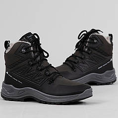 Черевики чоловічі зимові високі з хутром шкіряні (365 коричневі)