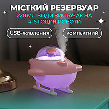 Зволожувач повітря USB 220ml рожевий 220ml, фото 3