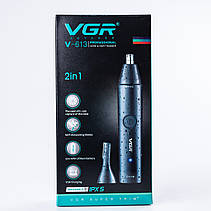 Тример для носата вух VGR V-613 акумуляторний 5 Вт з насадками, фото 6