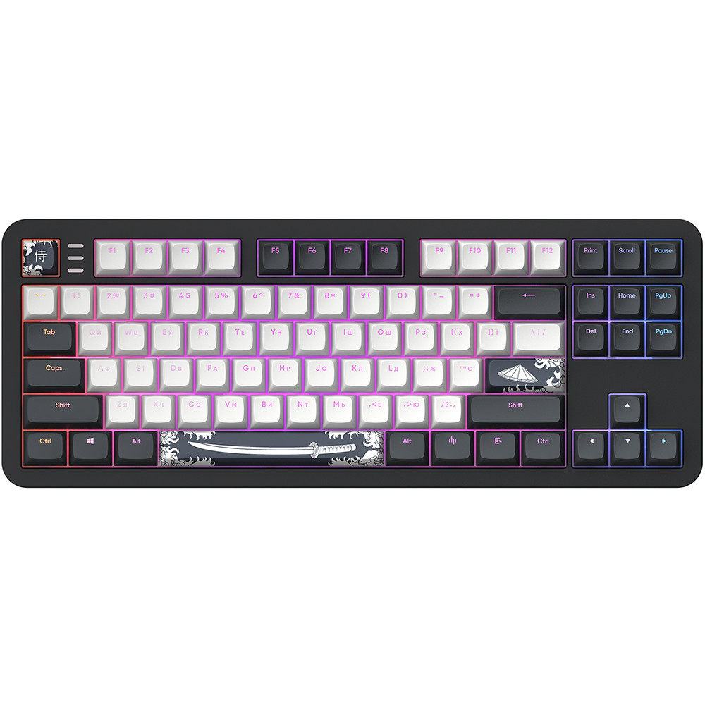 Клавіатура ігрова провідна USB Dark Project ALU87 Bushido ENG/UA (DPKB_BUSHIDO_87_ANSI_UA) чорна#
