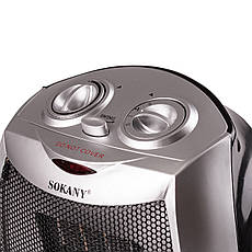 Тепловентилятор Sokany SK1653 з поворотним механызмом 2000W, фото 4