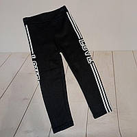 Лосини LOVE євро хутро чорні D789