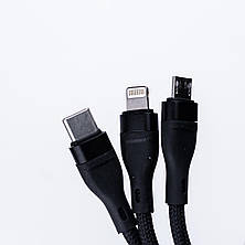 Кабель для зарядження 3-in-1 microUSB/Type-C//Lightning, фото 4