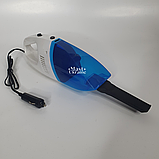 Ручний автопилосос від прикурювача 60 Вт з додатковою насадкою в комплекті CVAU-12-BWhite, фото 4