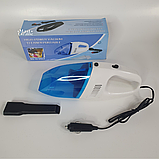 Ручний автопилосос від прикурювача 60 Вт з додатковою насадкою в комплекті CVAU-12-BWhite, фото 5
