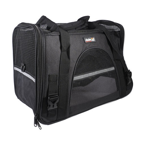 Сумка-переноска мягкая AnimAll HJ-8003 для собак и кошек, нейлон, 48х25х33 см Цвет черный (1616), фото 1