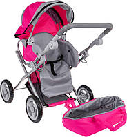 Дитяча іграшкова коляска 2в1 рожева ZDZ.FL8166-1