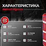 Нагрівальний мат HeatTech 2.0 кв. м. електричні теплі підлоги гріючі мати для підлоги, фото 3