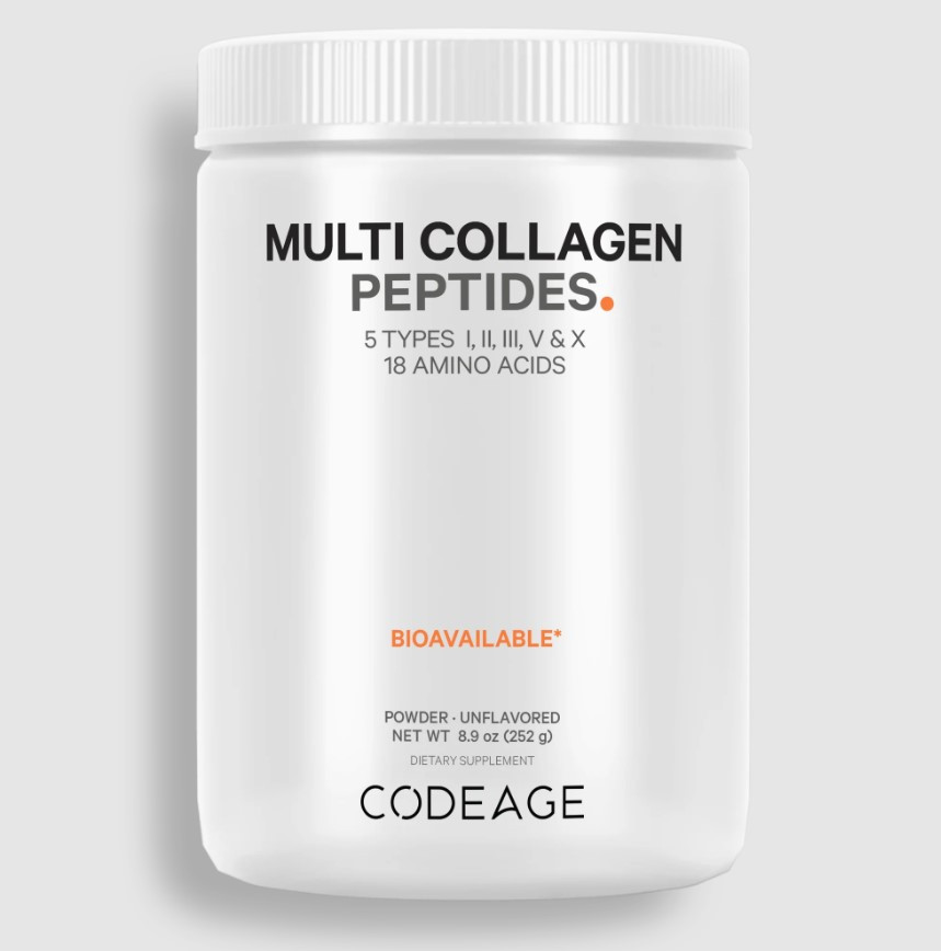 CodeAge Multi Collagen Protein Powder / Пептиди колагену 5 типів + 18 амінокислот 252 г, фото 1