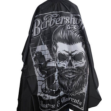 Перукарська накидка Hots Professional Skull на резинці та гачках, 113*140 см (HP1076)