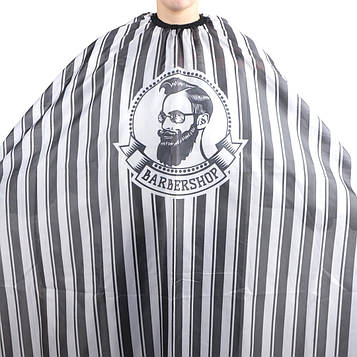 Перукарська накидка Hots Professional "Barbershop" Grey на резинці та гачках, 160*145 см (HP1078-GR)