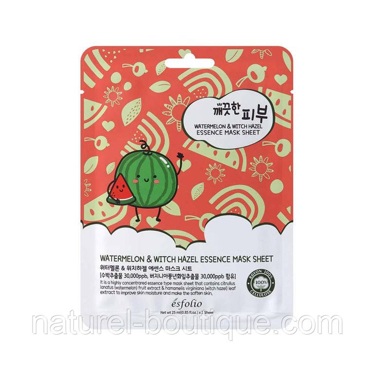 Маска тканинна Esfolio Pure Skin для обличчя з екстрактом кавуна