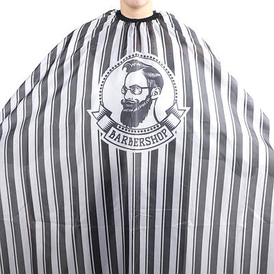 Перукарська накидка Hots Professional "Barbershop" Grey на резинці та гачках, 160*145см (HP1078-GR)