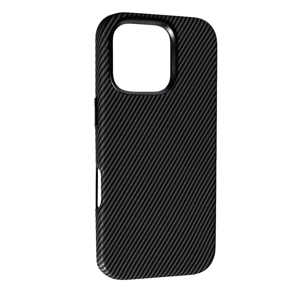 Накладка Leather Carbon With Magnetic Apple iPhone 16 Pro Max, Black