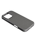 Накладка Leather Carbon With Magnetic Apple iPhone 16 Pro Max, Titanium, фото 4