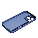 Силікон Case SMTT (AA) Apple iPhone 16 Pro, Dark Blue, фото 3