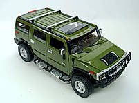 Машинка на радіокеруванні «HUMMER» зелена, акум. (32 см) 2026-2, фото 3