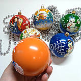 Набір новорічних іграшок 6 шт 8 см | прикраси ялинкові українські  | новорічні іграшки, фото 4