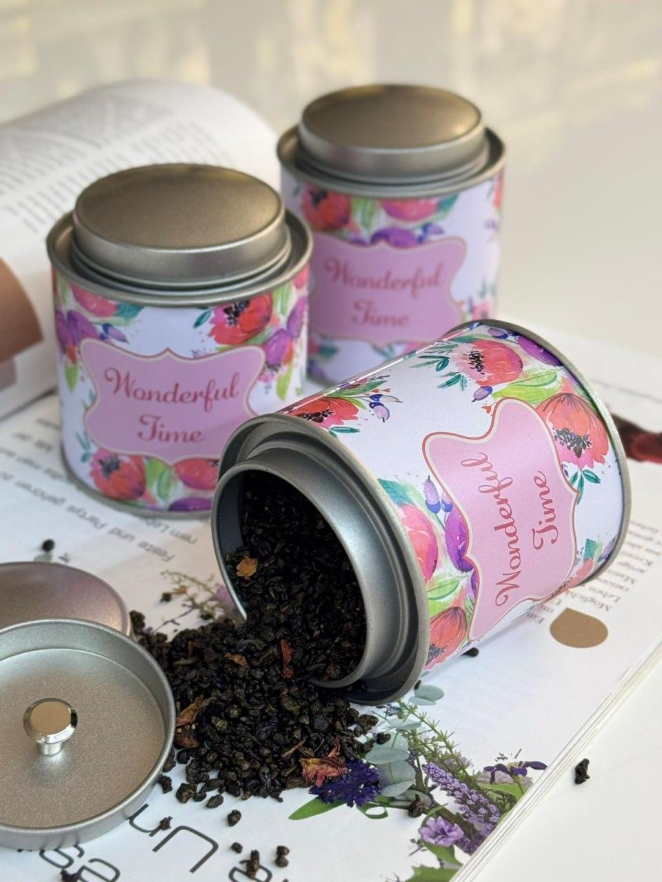 Банка для чаю та кави "Дивовижний час" жестяна 200 гр