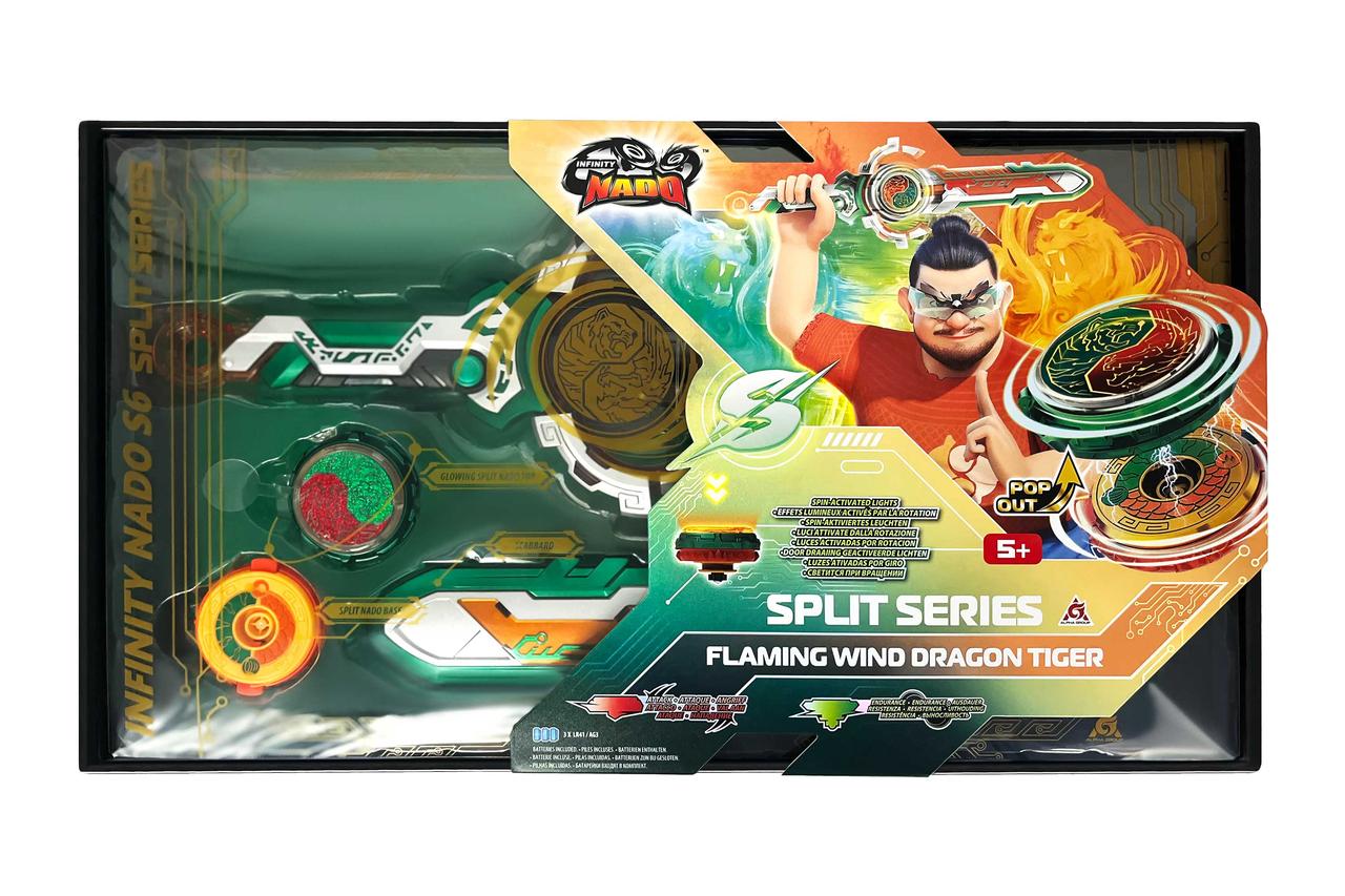 Infinity Nado Дзиґа VI серія Split Series Flaming Wind Dragon Tiger Палаючий Вітер Дракон Тигр