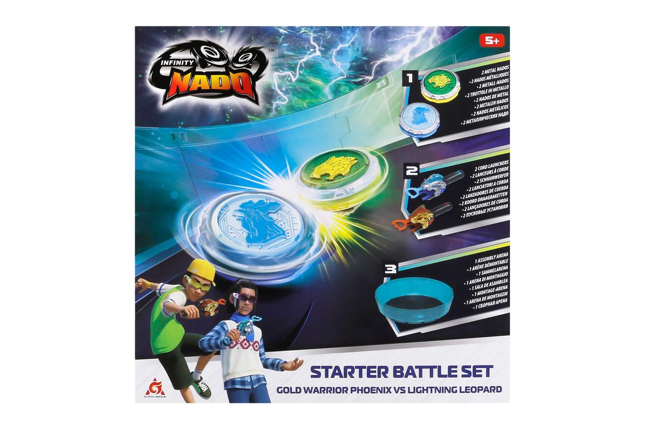 Infinity Nado Набір VI Starter Battle Set Gold Warrior Phoenix vs Lighting Leopard Золотий Воїн Фенікс проти