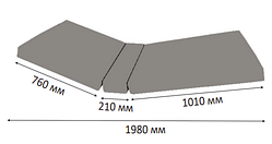 Матраци трисекційні в чохлі з вологостійкої тканини ОМ