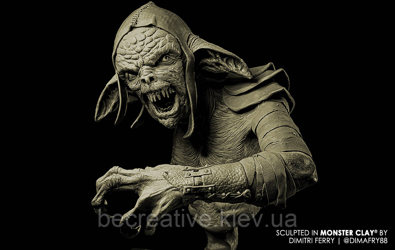Професійна модельна глина MONSTER CLAY Green HARD, 2.05 кг