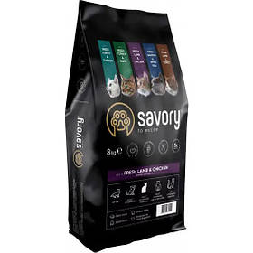 Сухий корм для стерилізованих котів Savory Adult Cat Steril Fresh Lamb & Chicken з м'ясом ягняти на вагу 250г.