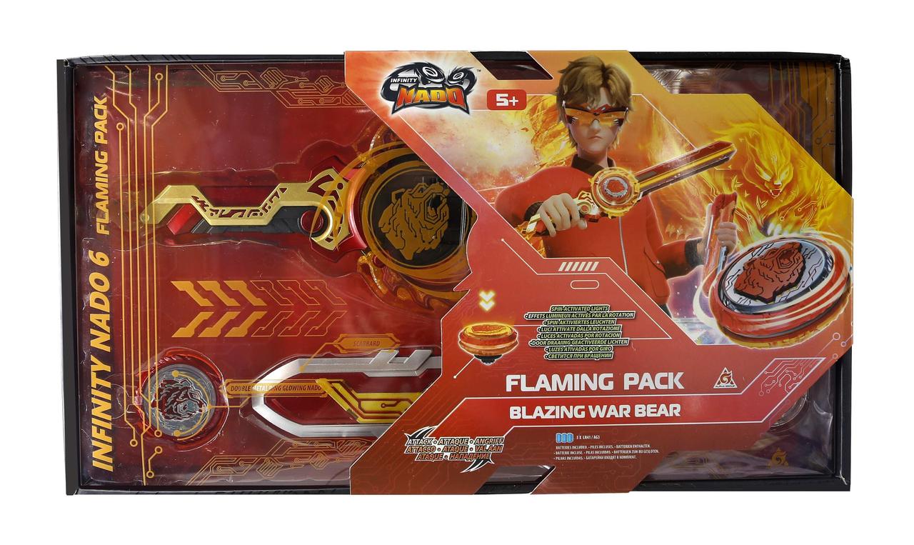 Infinity Nado Дзиґа VI Flaming Pack Палаючий Бойовий Ведмідь (Blazing War Bear)