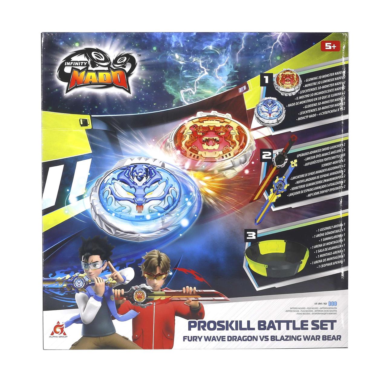 Infinity Nado Набір VI Proskill Battle Set Лютий Дракон і Палаючий Бойовий Ведмідь (Fury Wave Dragon vs