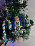 Набір ялинкових новорічних прикрас в українському стилі ручної роботи у подарунковій коробці, фото 7