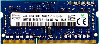 Оперативна пам'ять для ноутбука Hynix DDR3 4GB PC3L-12800S 1.35 V SODIMM (б/у)