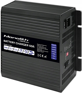 Зарядний пристрій для акумуляторів LiFePO4 AGM GEL SLA 50A 12V Qoltec (Польща)