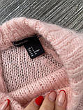 H&M Светр вовняний в'язаний жіночий розовий S, фото 5