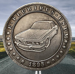 Сувенір монета долар СШАang 1895 г "Автомобіль БМВ". Hobo Coin American Morgan