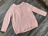 H&M Светр вовняний в'язаний жіночий розовий S, фото 2