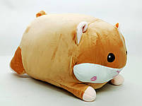 М'яка іграшка Shantou «Хом'як із пледом» коричневий (40 см) L1121-2, фото 3