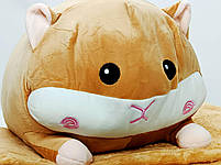 М'яка іграшка Shantou «Хом'як із пледом» коричневий (40 см) L1121-2, фото 2