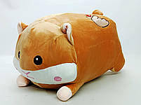 М'яка іграшка Shantou «Хом'як із пледом» коричневий (40 см) L1121-2, фото 5