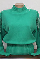 Кофта жіноча стойка з ажурним рукавом