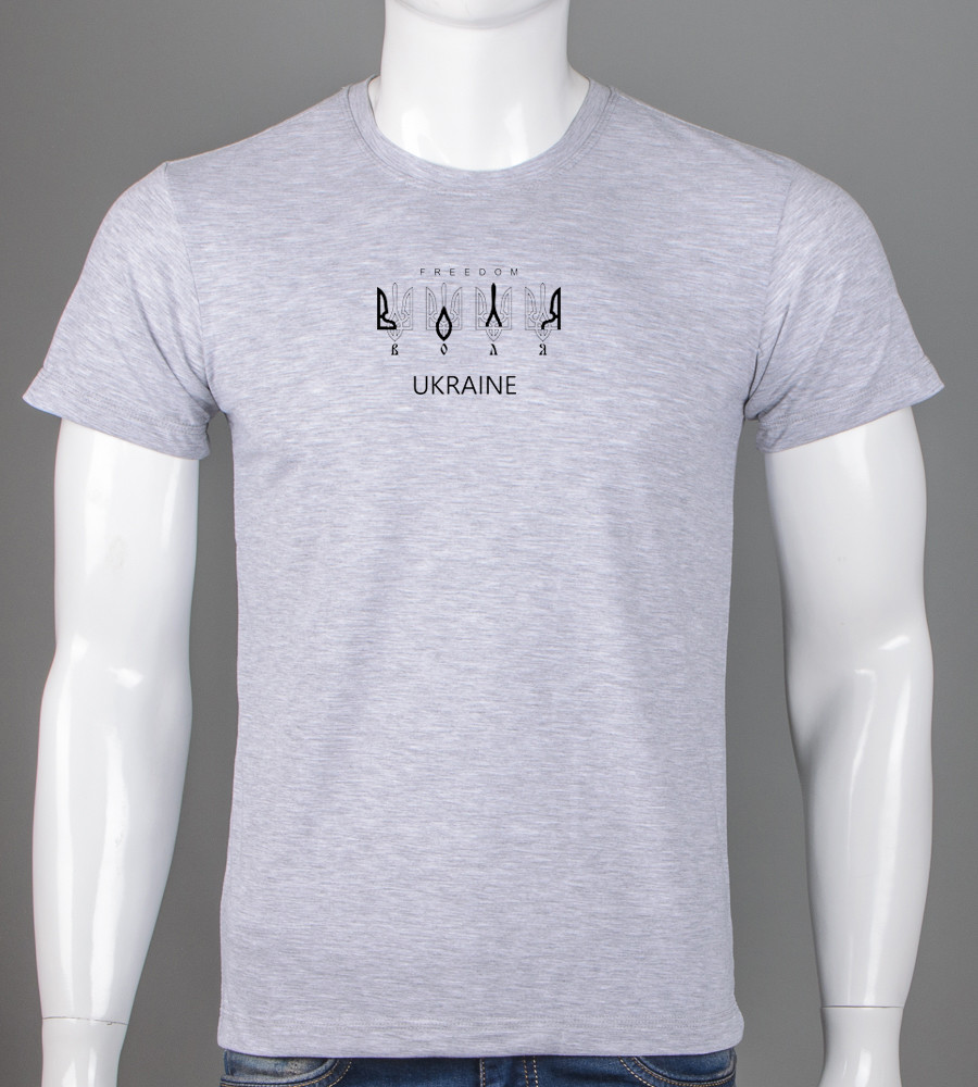 Футболка чоловіча Воля 2307м (Уп.4шт M-XXL), Св.Сірий меланж