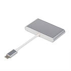 Концентратор USB Type-CAtcom 3хUSB3.0, USB Type-C, 0.1м, метал Silver (12808), фото 3