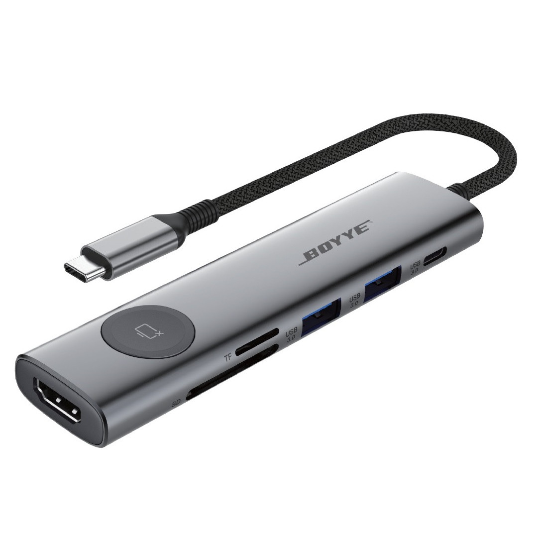 Концентратор (USB-хаб) Boyye USB-C 7-в-1 (UC-721)
