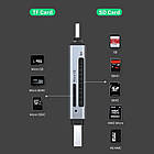 Кардидер Cabletime USB3.0 A + USB TYPE C, SD/TF, 5Gbps (CB46G), фото 3